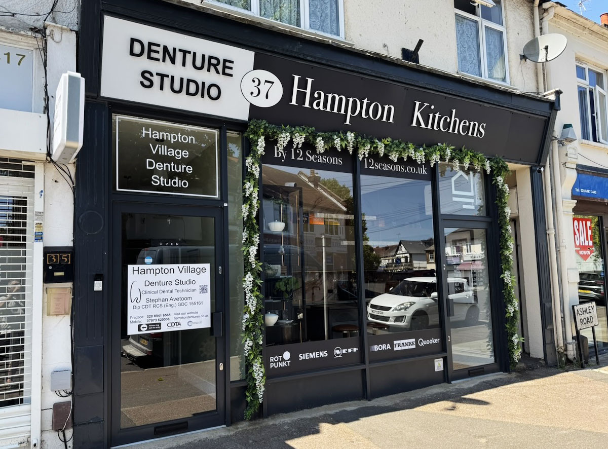 Hampton Village Denture Studio shop in Ashley Road, Hampton TW12 2JA